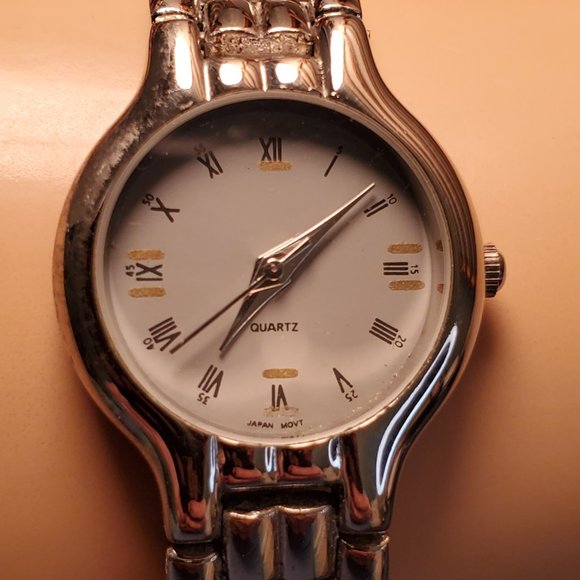Vintage Ladies Watch Silver Link Band - 2nd Hand.  White face - Picture 4 of 4